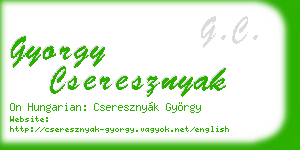gyorgy cseresznyak business card